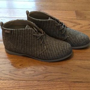 Bass booties with houndstooth detail